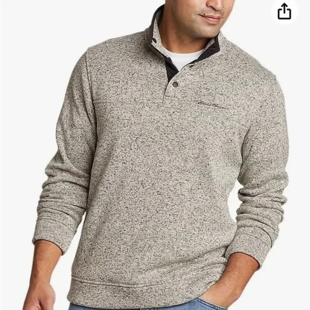 NWOT - Eddie Bauer Gray Crewneck Sweater Cozy Knit